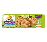 Gerblé Cookies aux pépites de chocolat, Sans gluten et Sans lactose, 9 cookies, 150 g, V77891