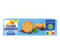 Gerblé Fourrés Cacao Sans Sucres, Sans huile de palme, 12 biscuits, 185 g, 199660