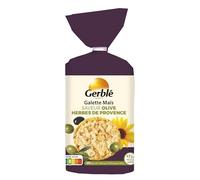 GERBLÉ - Galette Maïs Olives Herbes De Provence 123G - Lot De 4