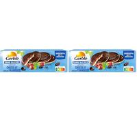 Gerblé Génoise Chocolat Framboise Sans Sucres - Gâteaux Moelleux Sans Huile de Palme, Format Pratique 140g (11 génoises) (Lot de 2)