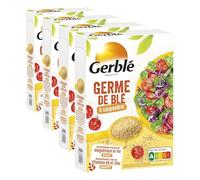 GERBLÉ - Germe de Blé à Saupoudrer - Super- Aliment Riche en Protéines - Source Naturelle de Magnésium et Fer - Riche en Vitamine B9 et Zinc - Nutri-Score A - 1 Boîte - 31 Portions - 250 g