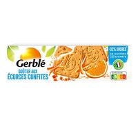Gerblé Teneur réduite, Goûter aux Ecorces Confites, Biscuits allégés en suvre, 178780, 360 g