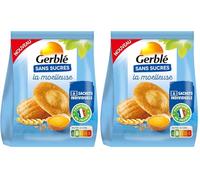 Gerblé La Moelleuse Sans Sucres - Gâteau Moelleux Individuel, Sans Huile de Palme, Format Pratique à Emporter 150g (6 sachets) (Lot de 2)
