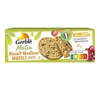 Gerblé Matin Biscuit Moelleux Muesli - Petit déjeuner - Source de fibres, sans huile de palme, 6 sachets individuels, 200g