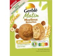 GERBLÉ MATIN - Cake Matin Moelleux saveur Noisette - Petit Déjeuner - Réduits en Sucres & source de magnésium - 180g