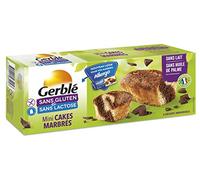 Gerblé Mini Cakes Marbrés - Sans Gluten & Sans Lactose - Goûter Moelleux Chocolaté à Emporter, 6 Cakes Individuels, 200 g