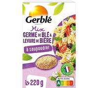 Gerblé Mix Germe de Blé & Levure de Bière à Saupoudrer - Source Naturelle de Sélénium, Protéines et Vitamines E, B1, B2, B9, Pour une Nutrition Quotidienne Équilibrée - 220g