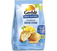 Gerblé Moelleux saveur Citron Sans Sucres, Sans huile de palme, 206273, 7 emballages individuels, 196 g