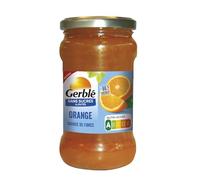 GERBLÉ - Orange à Tartiner - Sans Sucres Ajoutés - Source de Fibres - Nutri-score A - 320 g