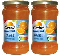 GERBLÉ - Orange à Tartiner - Sans Sucres Ajoutés - Source de Fibres - Nutri-score A - 320 g (Lot de 2)