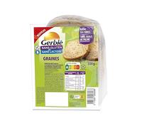 Gerblé Pain tranché aux graines (tournesol, lin, sésame) Sans gluten Sans lactose 200 g