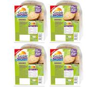 GERBLÉ - Pain aux Graines - Pain Tranché aux Graines de Tournesol, Lin et Sésame - Sans Gluten & Sans Lactose - Riche en Fibres - 200 g