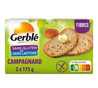 Gerblé Pain Campagnard Sans Gluten & Sans Lactose - Pain Rustique Tranché à la Farine de Riz et Sarrasin, 350 g