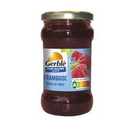 GERBLÉ - Préparation Gourmande à la Framboise Sans Sucres Ajoutés, Texture Onctueuse (Pot 320g) - Le Lot De 3