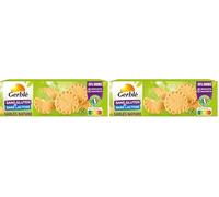 Gerblé Sablés Nature - Sans Gluten & Sans Lactose - Biscuits Simples et Gourmands à Emporter, Sans Huile de Palme, 20 Sablés, 120 g (Lot de 2)