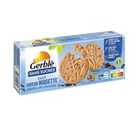 GERBLÉ SABLÉS NOISETTE ET PÉPITES CHOCO SANS SUCRES 132G, GERBLE, LOT DE 4