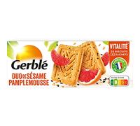 GERBLÉ - Sablés Sésame Pamplemousse - Réduit en Sucres - Sans Huile de Palme - Nutri-Score B - 20 Biscuits - 200 g