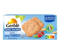 Gerblé Sans Sucres, Sablé Saveur Framboise Rooibos, Sans Huile de Palme, 3 Sachets Individuels, 12 Biscuits, 150 g, 203135