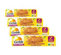 Gerblé Sport & Énergie Pain d’Épices Multiparts - Pain Moelleux au Seigle, Source de Glucides et Vitamine B1, Sans Conservateur, 8 Portions, 350 g