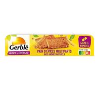 Gerblé Sport & Énergie Pain d’Épices Multiparts - Pain Moelleux au Seigle, Source de Glucides et Vitamine B1, Sans Conservateur, 8 Portions, 350 g