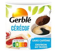 Gerblé Teneur réduite, Cérécof - Boisson instantanée à base de céréales et de chicorée torréfiée, naturellement sans caféine, 1 Boîte, Environ 60 tasses, 4220
