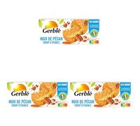 Gerblé Teneur Réduite, Sablé Noix de Pécan et Sirop d'Erable, Sans Huile de Palme, 3 Sachets Individuels, 12 Biscuits, 132 g, 197633 (Lot de 3)