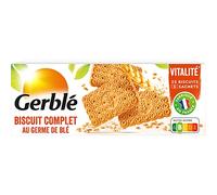 Gerblé Vitalité, Biscuits Complets au Germe de Blé, Allégés en sucres, Sans huile de palme, 1 boîte de 25 biscuits, 210g