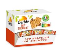Gerblé Vitalité Biscuits Lait Chocolat,Sans huile de palme, 40 Pochons de 3-120 biscuits, 1,4 kg