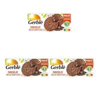 Gerblé Vitalité, Biscuits Quinoa Cacao Chocolat, Allégés en sucres, Sans huile de palme, 1 boîte de 12 biscuits, 132g (Lot de 3)