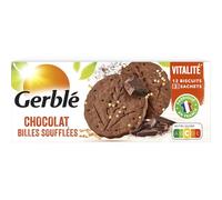 Gerblé Vitalité, Biscuits Quinoa Cacao Chocolat, Allégés en sucres, Sans huile de palme, 1 boîte de 12 biscuits, 132g