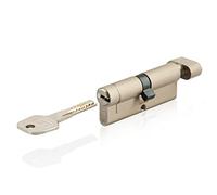 GERCAR Cylindre à bouton Pro+ 4 x fermeture identique 30/30 Lot de 4 cylindres de serrure avec bouton Forme H avec 20 clés - Cylindre de 60 mm 4 pièces - Longueur : 60 mm, A:30 B:30 - Système de