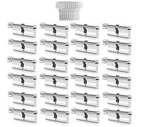 GERCAR Lot de 24 cylindres à bouton à fermeture identiques, 24 cylindres de serrure 45/45, avec 120 clés, 90 mm, 24 serrures de porte à cylindre avec fonction N+G, Longueur : 90 mm A : 45 B : 45