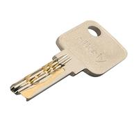 GERCAR Pro 1 clé de rechange pour cylindres à bouton et double entrée de 60, 70, 80, 90 mm, clé supplémentaire, fermeture identique / différente, pour serrurier (1 pièce)