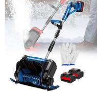 GerCxxly Pelle à Neige électrique sans Fil 21V,Souffleuse à Neige Rechargeable,pour allée, terrasse, Patio,Largeur de déneigement 30cm,Portée : 8 m,2 Batteries et Chargeur Rapide Inclus,3 000 TR/Min