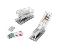 Gerderk Mini agrafeuse portable, 1000 agrafes, transparente, 20 feuilles, manuel, style minimaliste