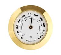 Gereiny Hygromètre Professionnel Hygromètre analogique Hygromètre Rond mécanique Jauge d'humidité Jauge d'humidité précise Or