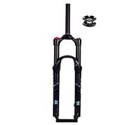 Gerenecic Fourche à air VTT 26/27,5/29 Pouces, Fourche Suspendue pour VTT, débattement de 120 mm, Frein à Disque Droit 1-1/8, Verrouillage Manuel QR Avant 9 mm (Couleur : Noir, Taille 27,5'