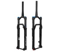 Gerenecic Fourche à Suspension pour VTT 27,5/29 Pouces, axe traversant 110 x 15 mm, débattement pneumatique 120 mm, réglage du Rebond, Tube Conique 28,6 mm, Verrouillage Manuel, Freins à dis
