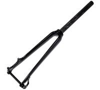 Gerenecic Fourche Avant Rigide pour vélo de Route en Fibre de Carbone 700C, Frein à Disque, axe traversant, Tube Droit 12 x 100 mm, Fourche de vélo sans Filetage 1-1/8", Fourche ultralégère