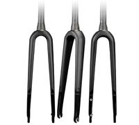 Gerenecic Fourche de vélo de Route en Fibre de Carbone 700C, Fourche Rigide à Tube Conique de 1-1/8 po, Fourche Avant à dégagement Rapide 9 x 100 mm, Frein à Disque, Fourche Rigide