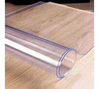 Gerenecic Nappe de Protection Transparente, sous-Main Transparent de 2 mm d'épaisseur, Nappe en Plastique 60 x 80 cm/90 x 200 cm/100 x 120 cm, imperméable et Facile à Nettoyer (80 x 140 cm/3