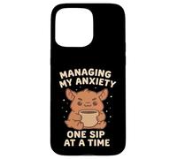 Gérer Mon anxiété One Sip at a Time Kawaii Art Coque pour iPhone 15 Pro Max