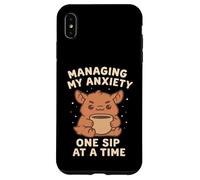 Gérer Mon anxiété One Sip at a Time Kawaii Art Coque pour iPhone XS Max