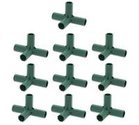 Gereton Connecteur De Cadre De Serre 10 Pièces - Raccord en PVC De 16 Mm 4 Types De Support Stable Connecteur De Meubles De Cadre De Serre À Usage Intensif, Connecteur De Cadre De Raccord 3/4 Voies