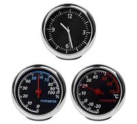 Gereton Horloge Thermomètre Hygromètre De Voiture, 3 En 1, Classique, Analogique, Pour Décoration De Voiture, Bateau, Table