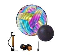 Gereton Volleyball Holographique Réfléchissant - Volley-Ball Lumineux Taille 5 Qui Brille dans Le Noir Cadeaux Jeu Balle Sport pour Jeu Nuit en Plein Air, Entraînement