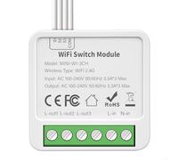 Gérez facilement vos lumières WiFi pour module d'interrupteur intelligent, avec contrôle bidirectionnel 10 A et activation vocale (disjoncteurs à trois voies)