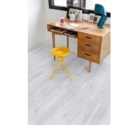 Gerflor Sunny White 0286 Senso Clic Premium, lame PVC imitation bois blanc, pour l'habitat et les pros, pose clipsable, 21,2 x 123,9 cm