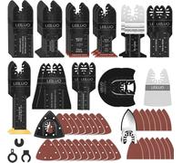 GERG-Ensemble de 116 lames de scie multi-outils accessoires universels pour outils oscillants avec sac de rangement compatible avec Einhell Makita DTM51Z Dremel Parkside et plus