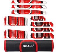 GERG-SHALL Lames de scie alternative (34 pièces) Kit de lames de scie de rechange en acier au carbure pour l'élagage des arbres, pour le bois, le métal et le plastique, avec sac de rangement